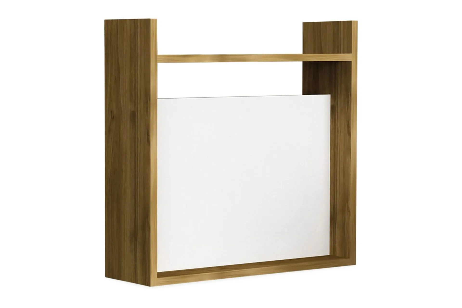 Kontorbord-Toppley Veggskrivebord 60 cm med Oppbevaring Hyller Brun,Hvit