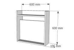 Kontorbord-Toppley Veggskrivebord 60 cm med Oppbevaring Hyller Brun,Hvit