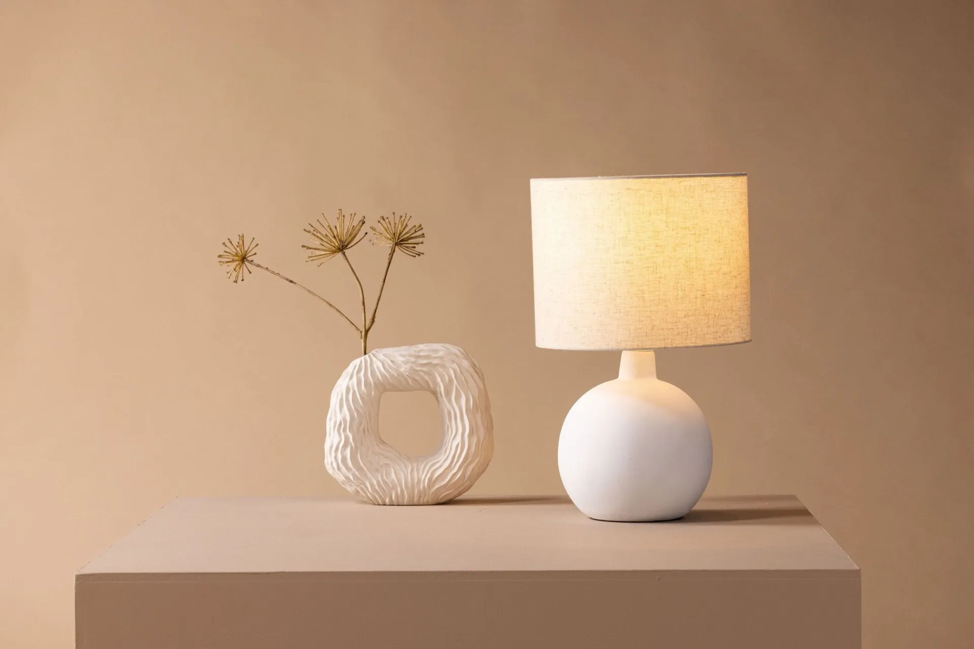 Venture Home Vinduslampe|Bordlampe-Torcello Bordlampe 51 cm Beige