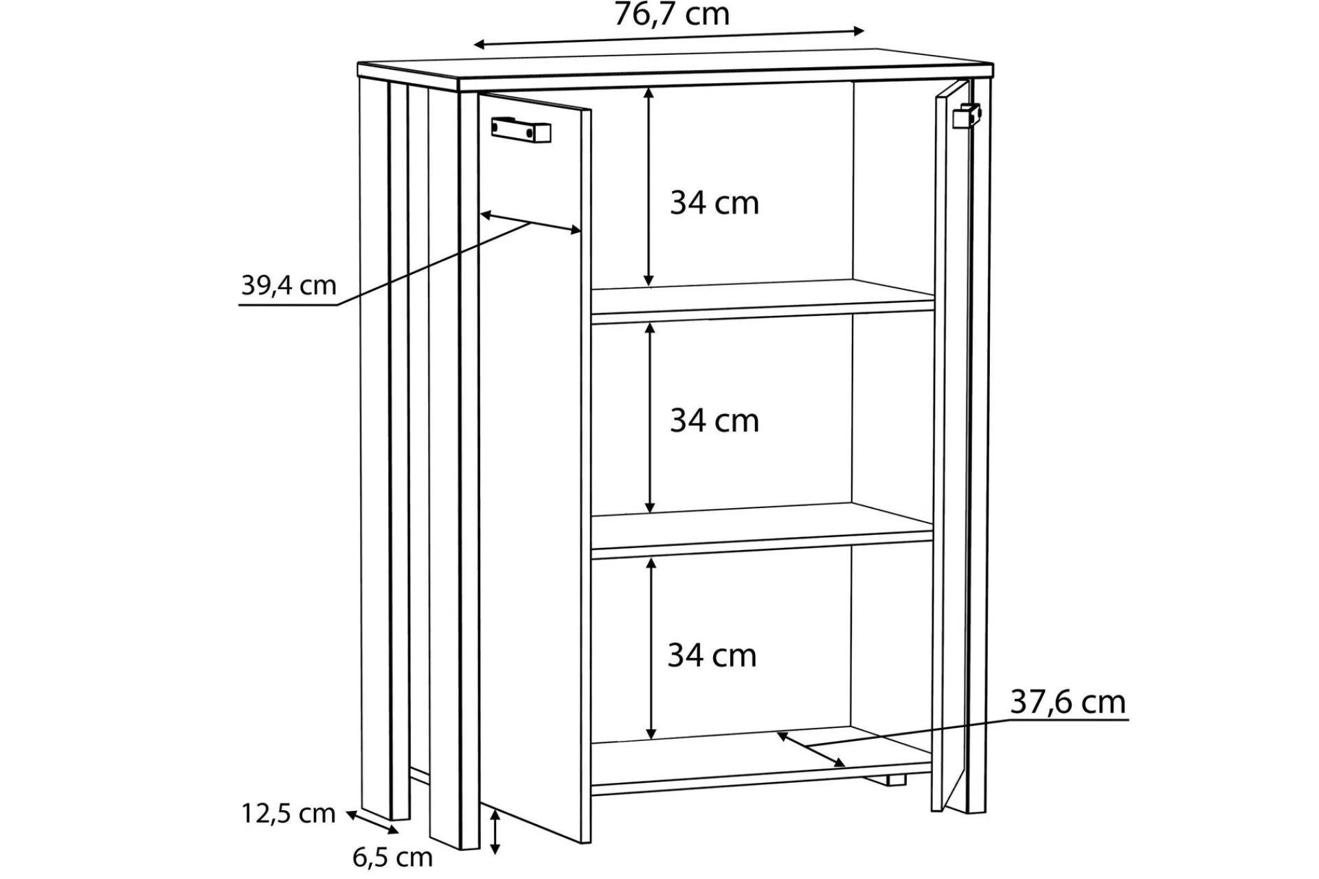 Sideboard & Skjenker-Torelles skjenk 74x153 cm Brun,Grey