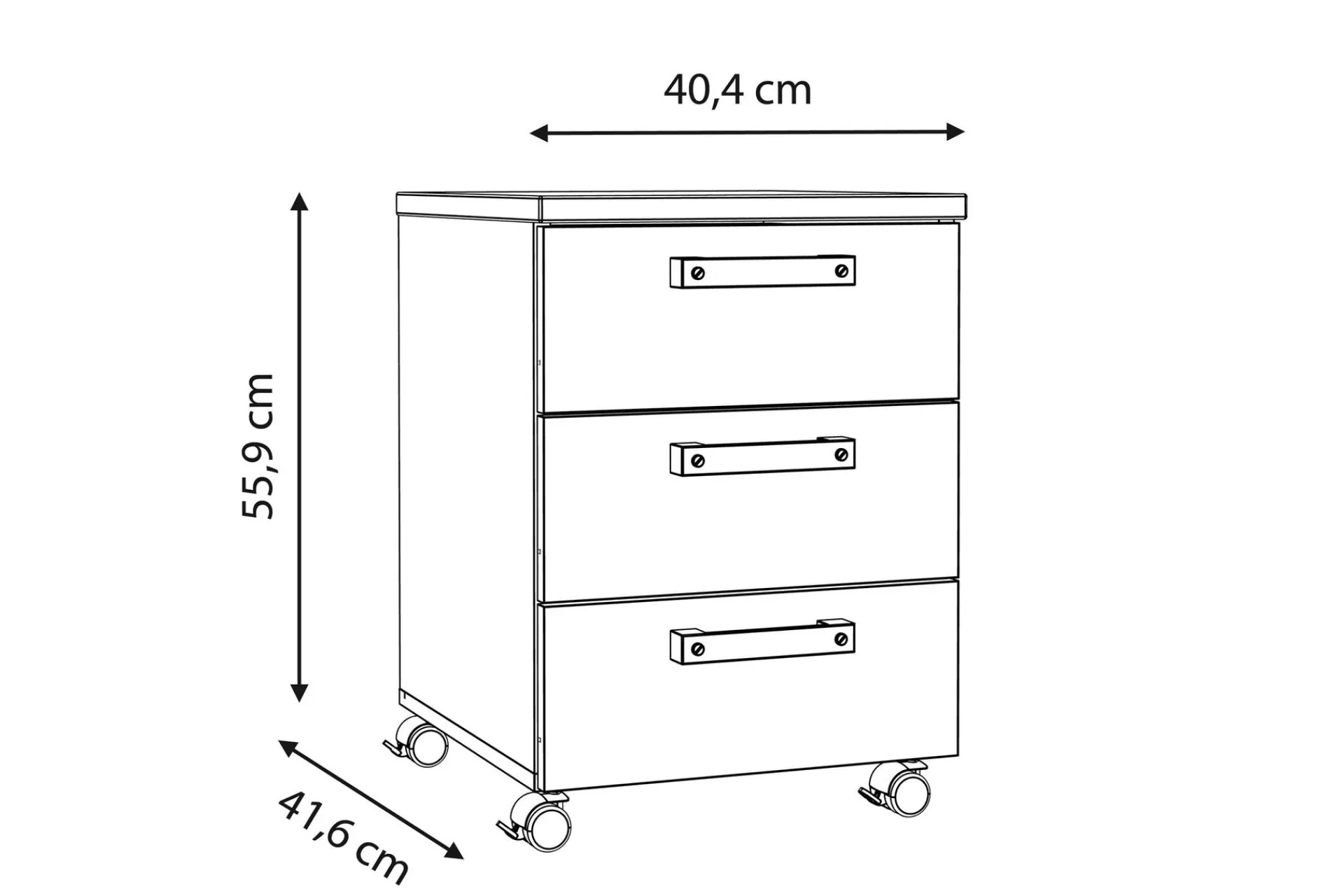 Kommode-Torelles Vondt 60x41 cm Brun,Grey