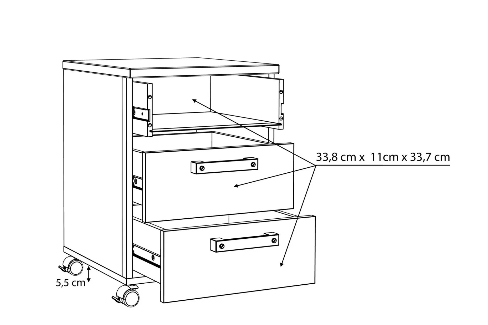 Kommode-Torelles Vondt 60x41 cm Brun,Grey