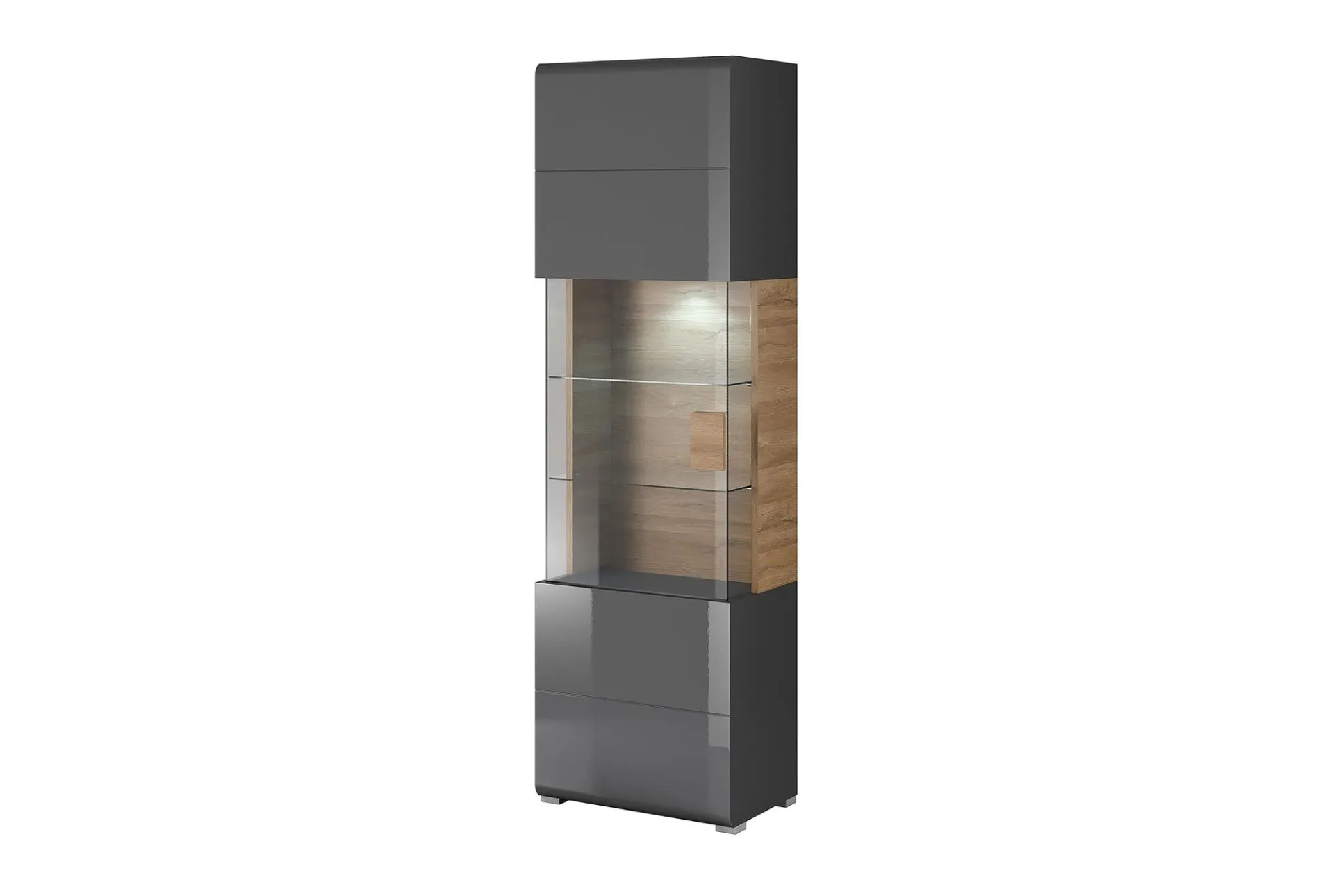 Vitrineskap|Skap-Toreno Vitrine 39x61 cm Natur,Antracit