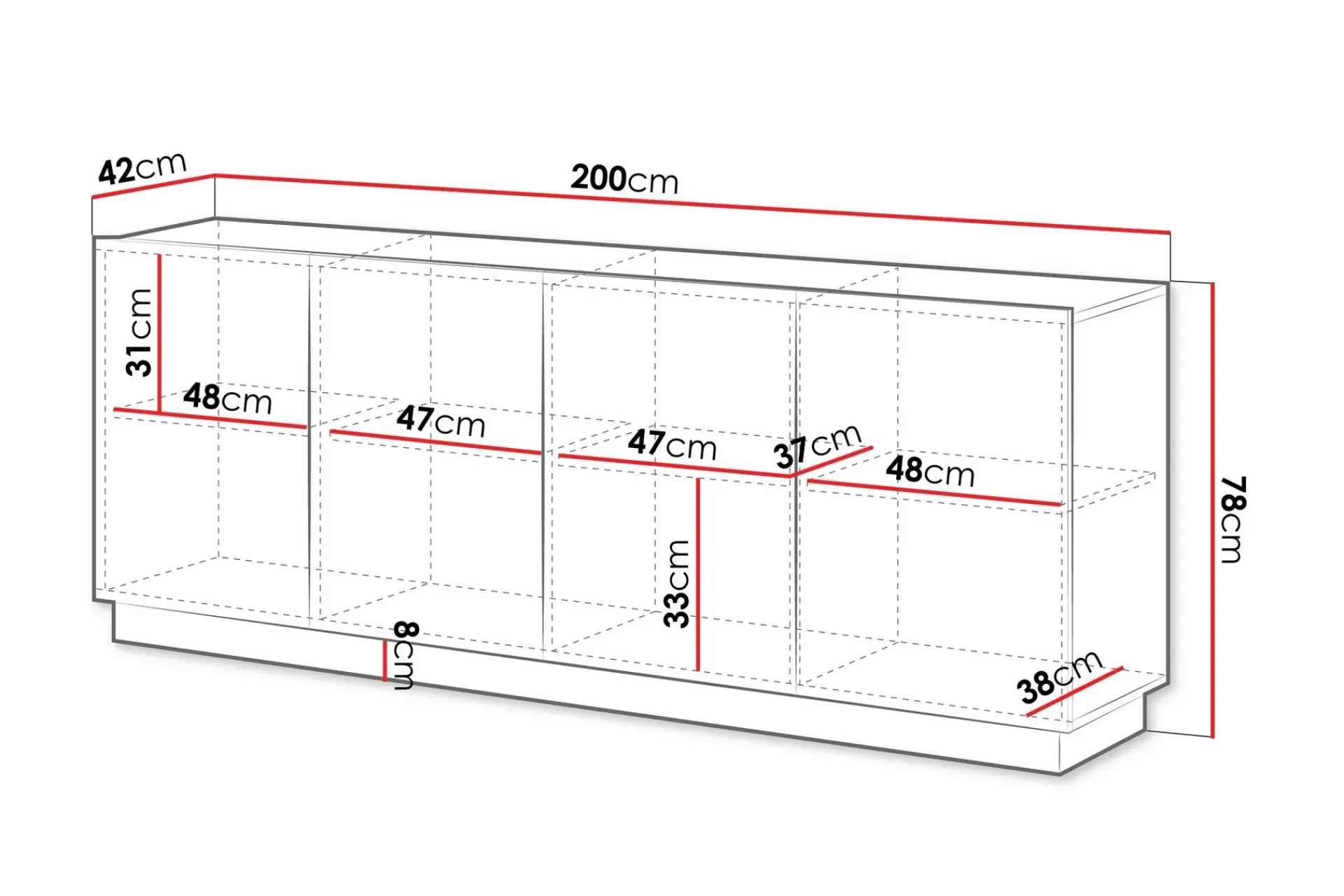 Torvalen Skjenk 200x42 cm