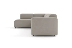 Sofa Med Sjeselong-Torvasen 5-seters sofa med divan venstre i stoff Lysegrå