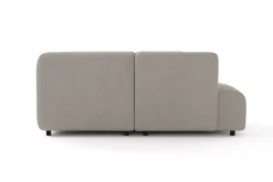 U-Sofa-Torvasen 6-seters sofa med dobbeldivan i stoff Lysegrå