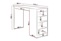 Torvik Barbord 50x115 cm