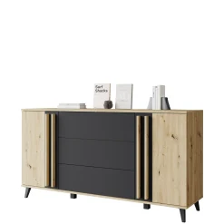 Entrekommode|Kommode-Torvos Kommode 150 cm Brun,Svart
