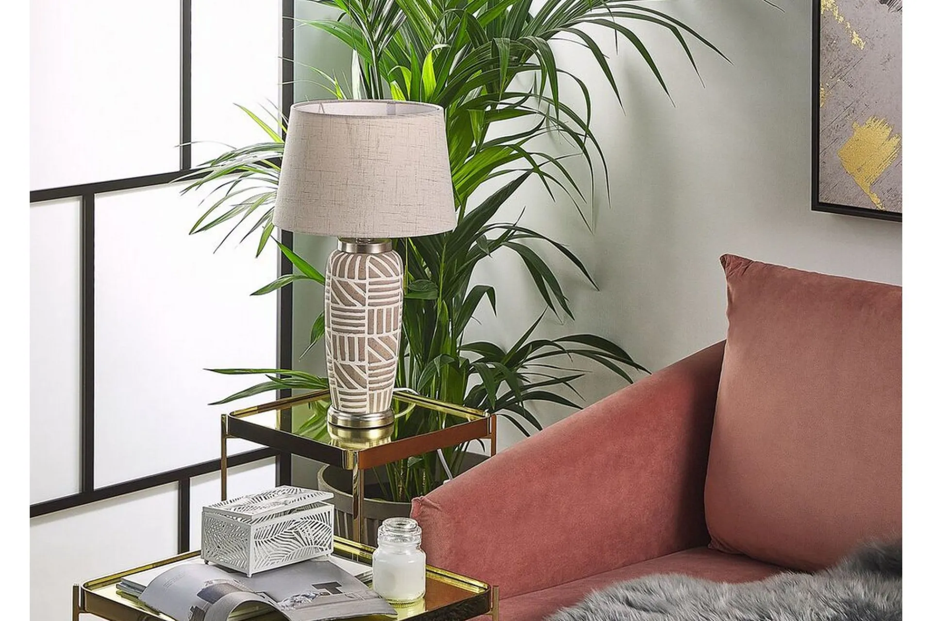 Bordlampe|Vinduslampe-Traisen Bordlampe Beige