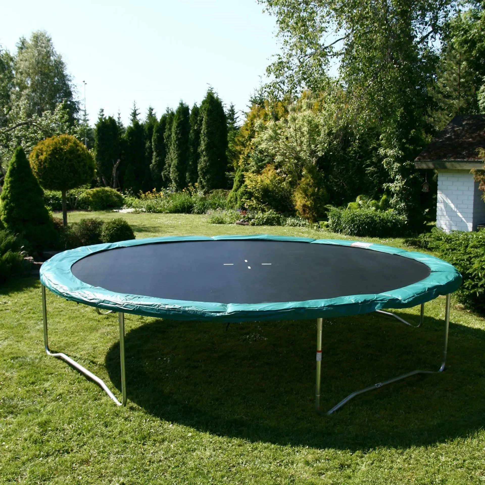 Trampoline HOME4YOU med grønt underlag 426 cm