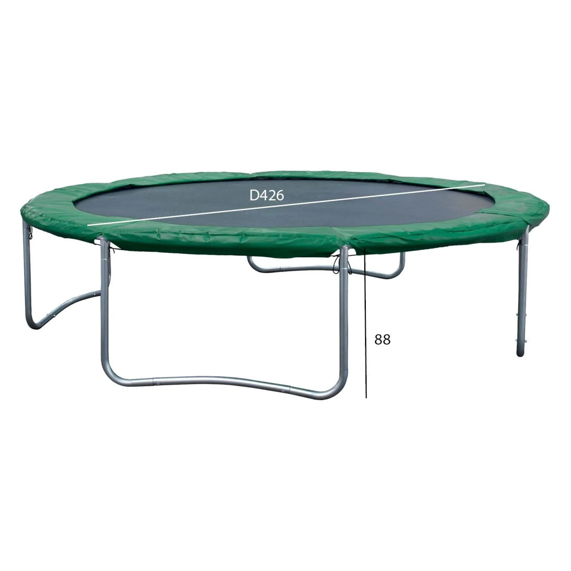 Trampoline HOME4YOU med grønt underlag 426 cm