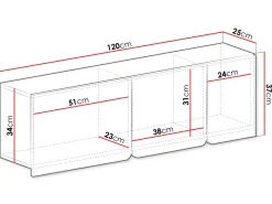 Travic Vegghengt Skap 120 cm