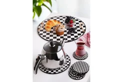 Annet Til Servering & Borddekking|Brikker & Tallerkener-Trebrett & Glassunderlegg 8-pk Svart,Hvit