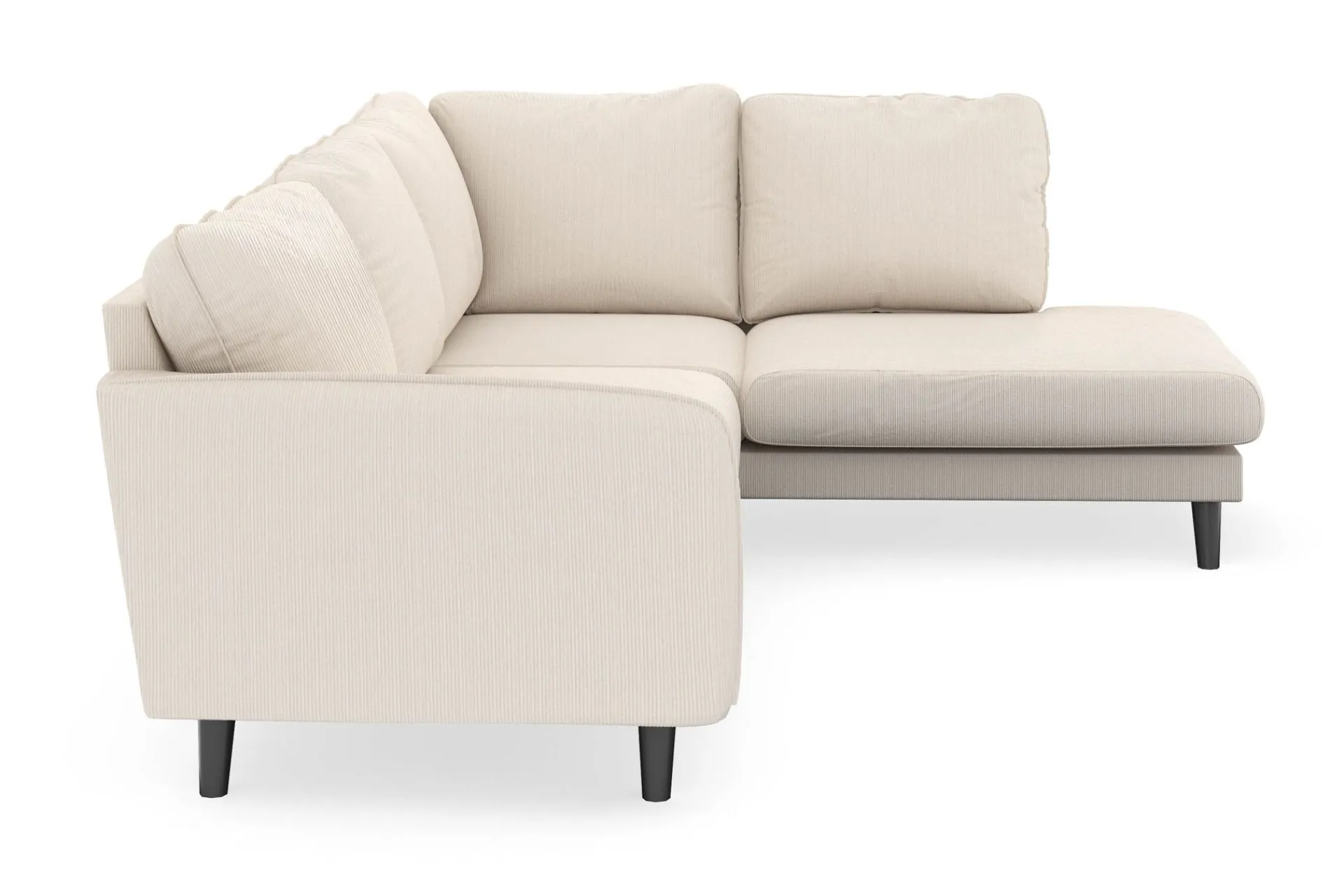 Scandi Days Sofa Med Sjeselong-Trend Lyx 4-seters Høyrevendt L-formet Sjeselongsofa i Manchester Beige