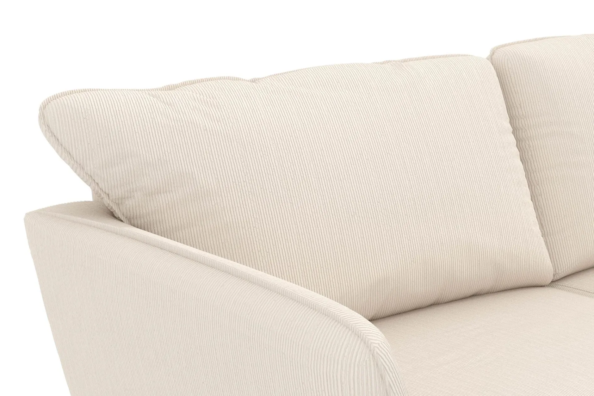 Scandi Days Sofa Med Sjeselong-Trend Lyx 4-seters Høyrevendt L-formet Sjeselongsofa i Manchester Beige