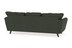 Scandi Days Sofa Med Sjeselong-Trend Lyx 3-seters Høyrevendt L-formet Sjeselongsofa i Manchester Mørkegrønn