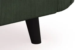 Scandi Days Sofa Med Sjeselong-Trend Lyx 3-seters Høyrevendt L-formet Sjeselongsofa i Manchester Mørkegrønn