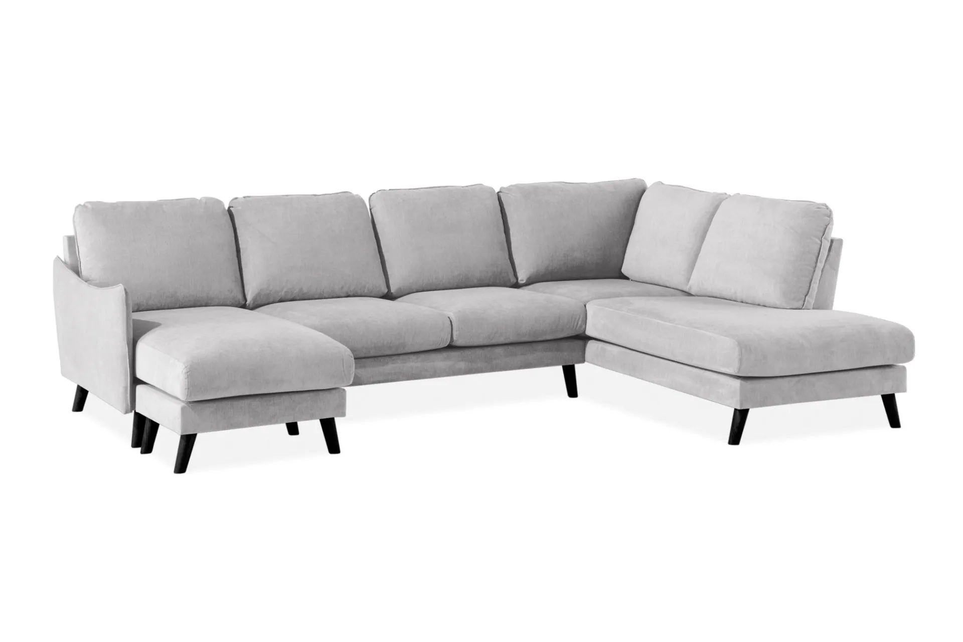 Scandi Days Trend Lyx 4-seters Høyrevendt U-formet Sofa med Divan og Sjeselong i Stoff