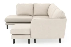 Scandi Days U-Sofa-Trend Lyx 4-seters Høyrevendt U-formet Sofa med Divan og Sjeselong i Stoff Beige