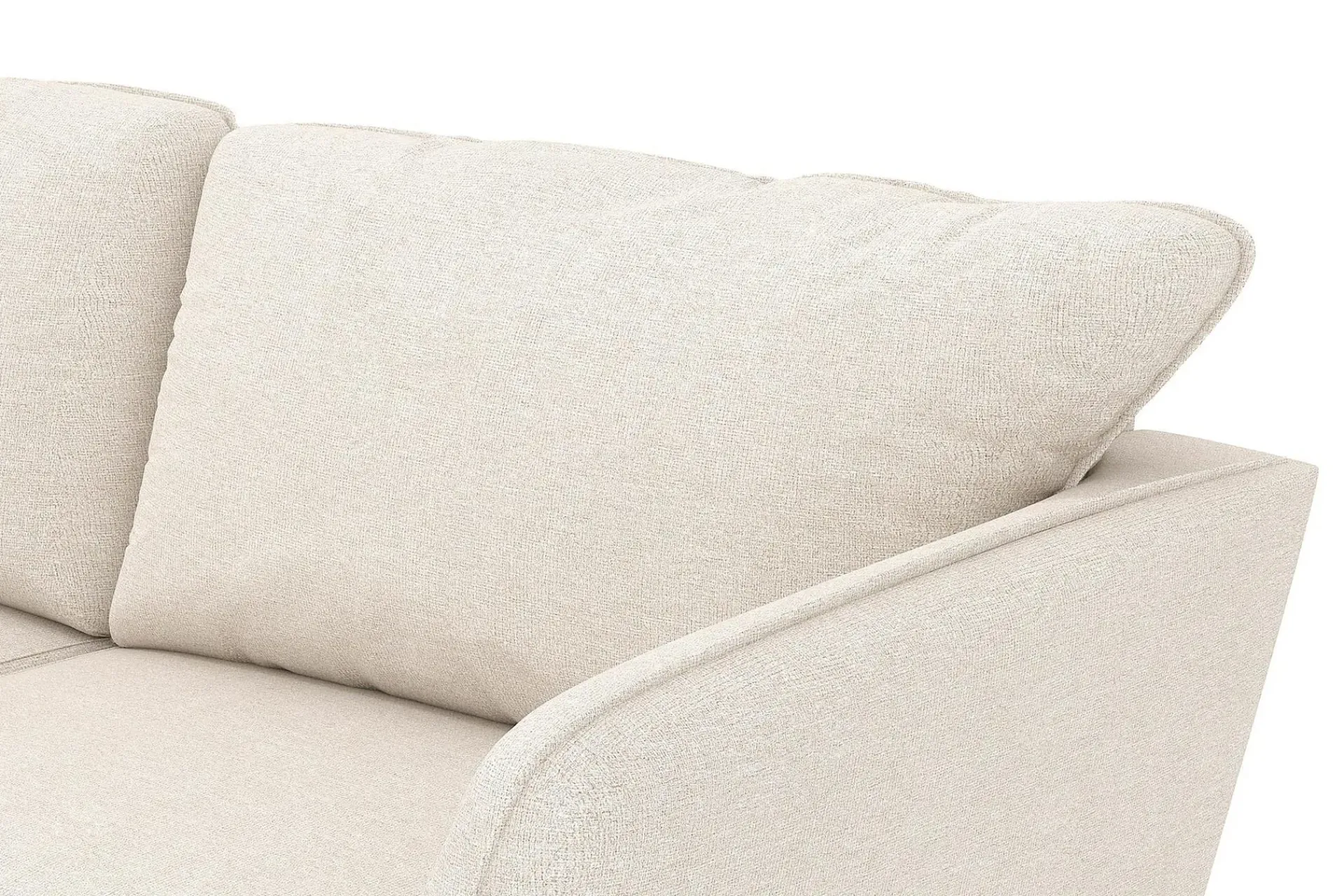 Scandi Days U-Sofa-Trend Lyx 4-seters Høyrevendt U-formet Sofa med Divan og Sjeselong i Stoff Beige