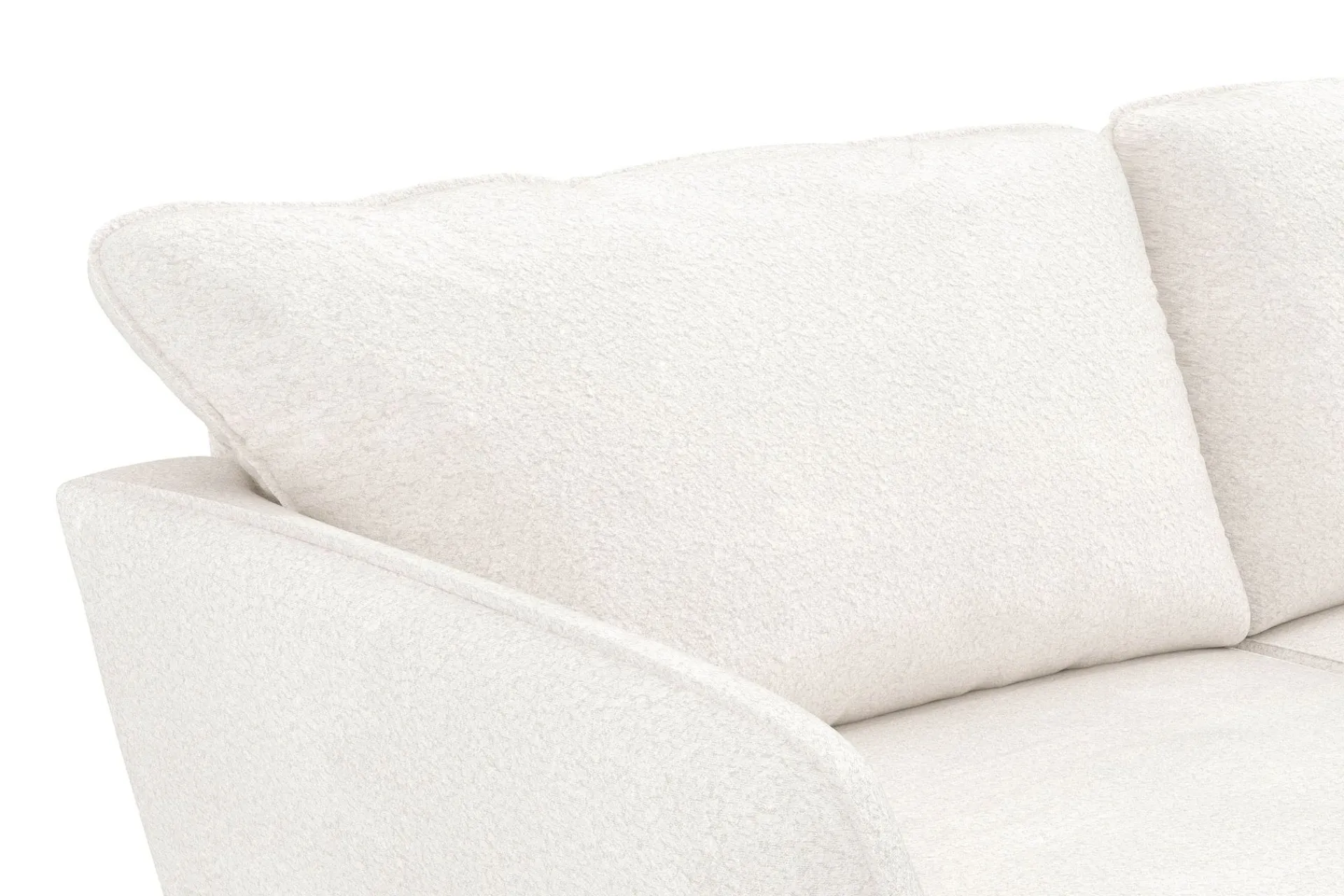 Scandi Days 2 Seter Sofa-Trend Lyx 2-seters Sofa i Bouclé Hvit