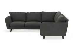 Scandi Days Hjørnesofa-Trend Lyx 6-seters Vendbar L-formet Hjørnesofa i Manchester Mørkegrå