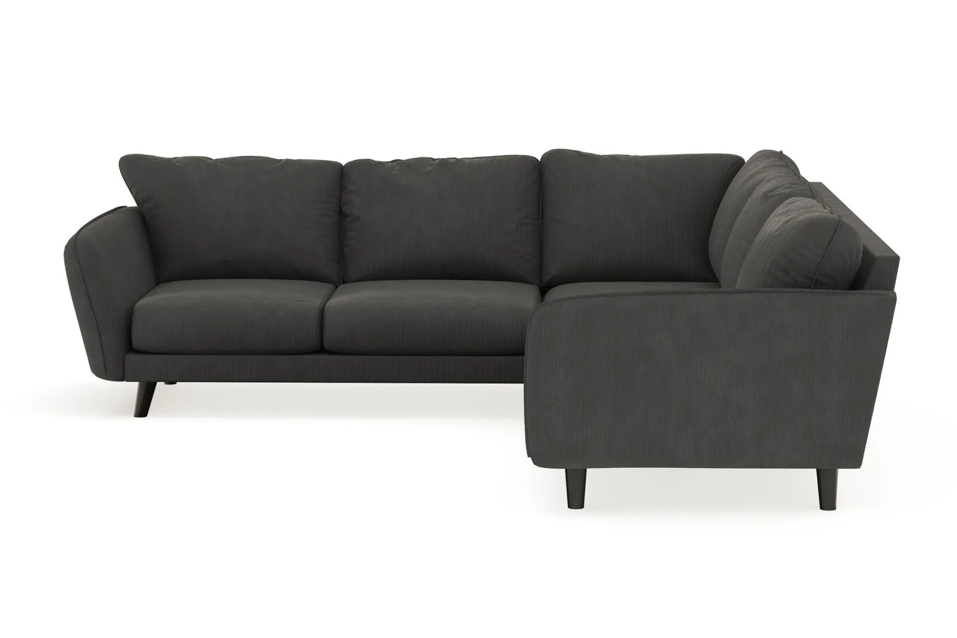 Scandi Days Hjørnesofa-Trend Lyx 6-seters Vendbar L-formet Hjørnesofa i Manchester Mørkegrå