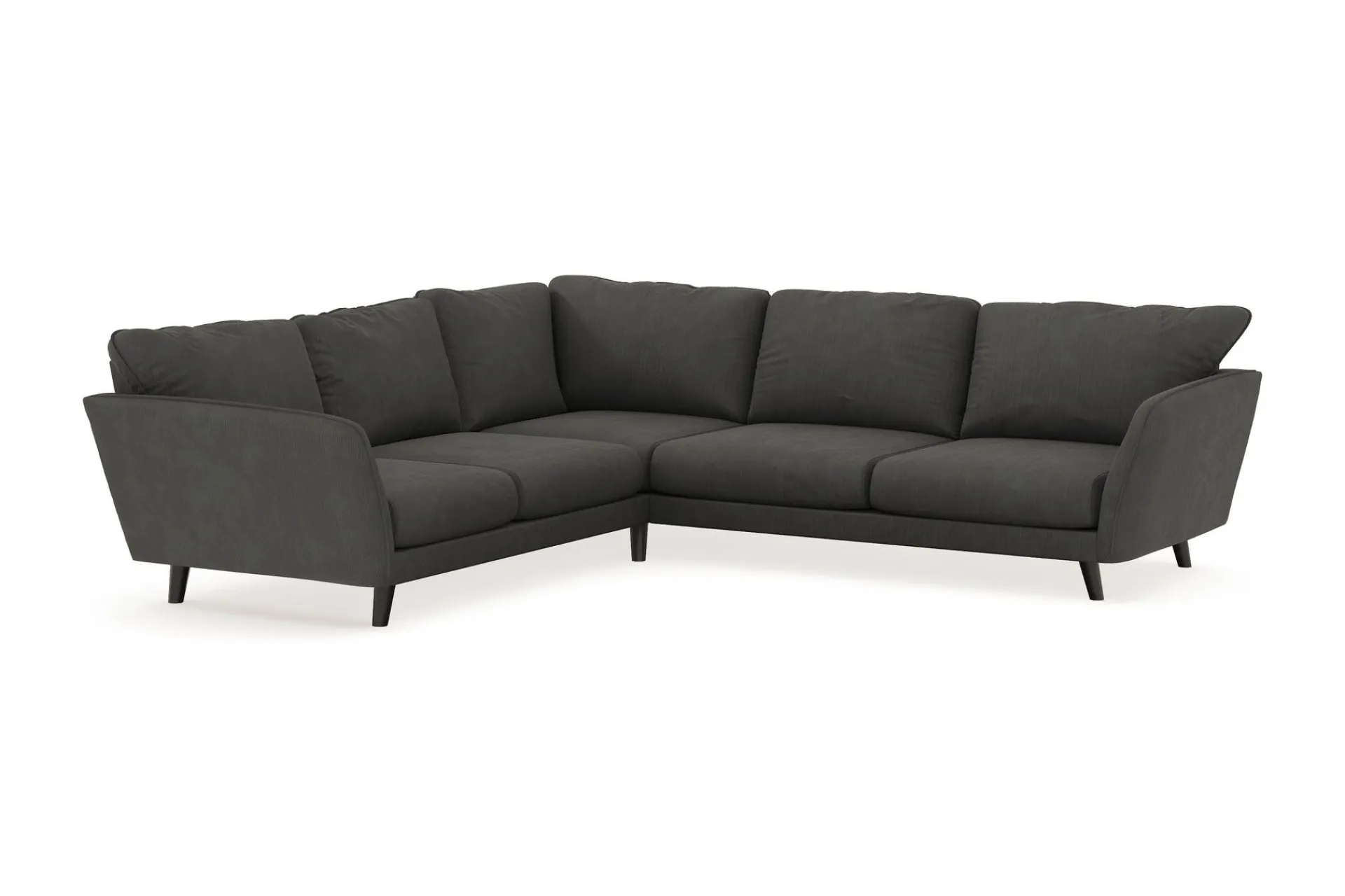 Scandi Days Hjørnesofa-Trend Lyx 6-seters Vendbar L-formet Hjørnesofa i Manchester Mørkegrå