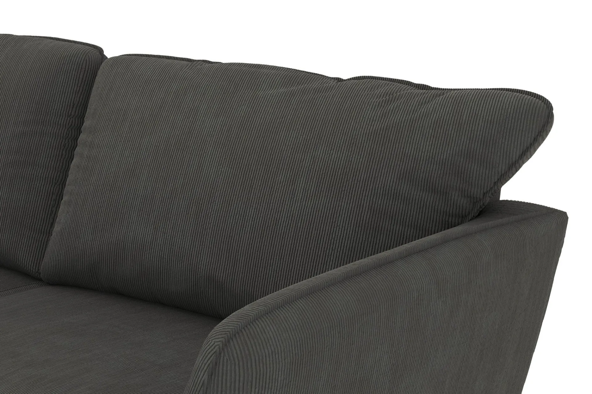 Scandi Days Hjørnesofa-Trend Lyx 6-seters Vendbar L-formet Hjørnesofa i Manchester Mørkegrå