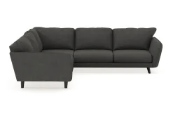 Scandi Days Hjørnesofa-Trend Lyx 6-seters Vendbar L-formet Hjørnesofa i Manchester Mørkegrå