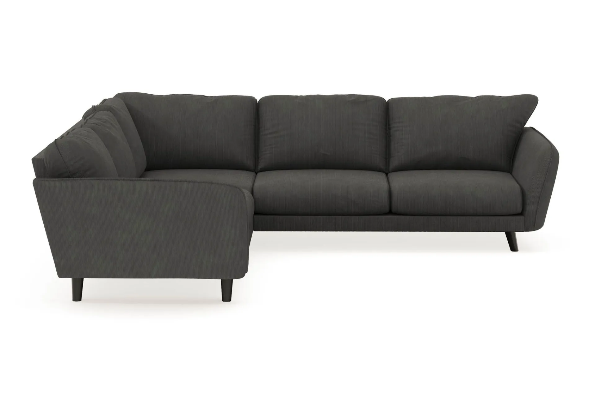 Scandi Days Hjørnesofa-Trend Lyx 6-seters Vendbar L-formet Hjørnesofa i Manchester Mørkegrå