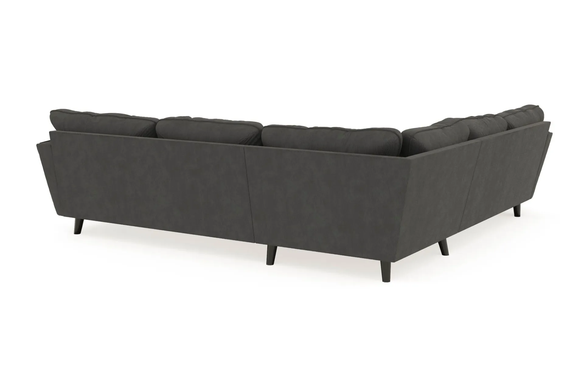 Scandi Days Hjørnesofa-Trend Lyx 6-seters Vendbar L-formet Hjørnesofa i Manchester Mørkegrå