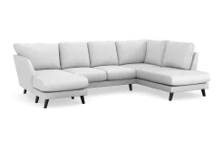 Scandi Days U-Sofa-Trend Lyx 4-seters Venstrevendt U-formet Sofa med Divan og Sjeselong i Stoff Lysegrå