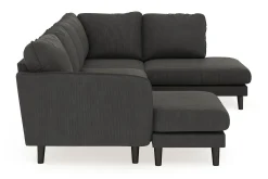 Scandi Days U-Sofa-Trend Lyx 4-seters Venstrevendt U-formet Sofa med Divan og Sjeselong i Manchester Mørkegrå