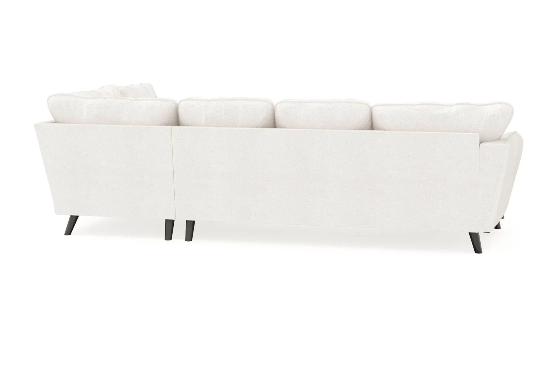 Scandi Days U-Sofa-Trend Lyx 4-seters Venstrevendt U-formet Sofa med Divan og Sjeselong i Bouclé Hvit