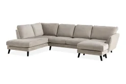 Scandi Days U-Sofa-Trend Lyx 4-seters Venstrevendt U-formet Sofa med Divan og Sjeselong i Stoff Beige
