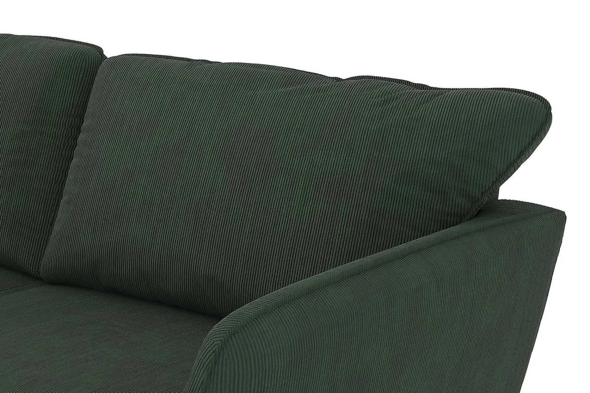 Scandi Days Sofa Med Sjeselong-Trend Lyx 3-seters Venstrevendt L-formet Sjeselongsofa i Manchester Mørkegrønn