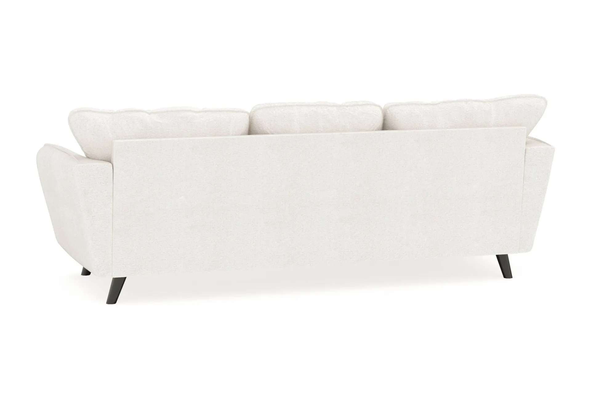 Scandi Days Sofa Med Sjeselong-Trend Lyx 3-seters Venstrevendt L-formet Sjeselongsofa i Bouclé Hvit