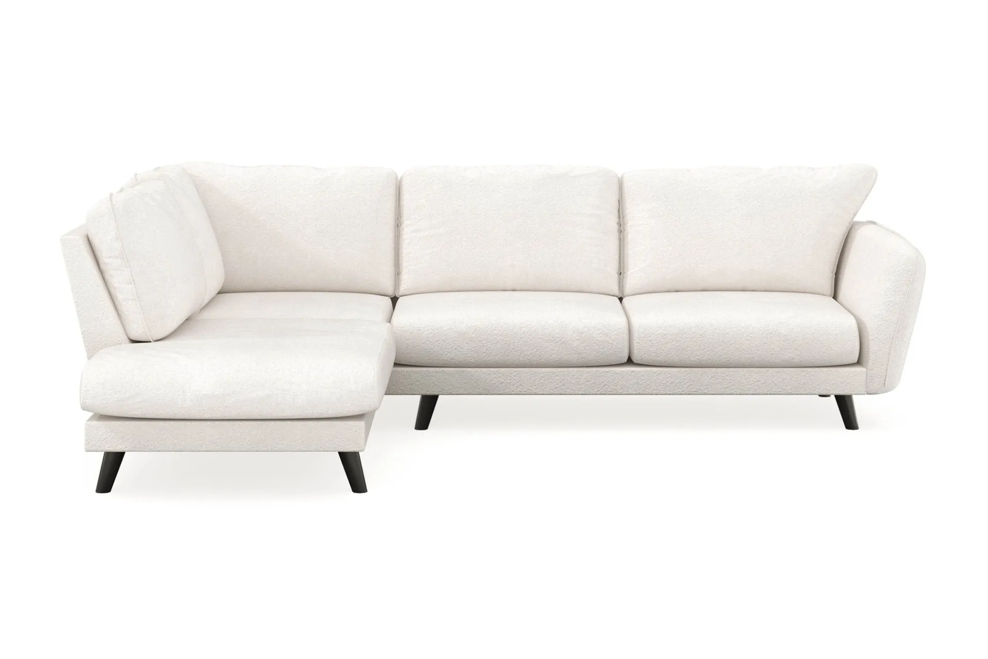 Scandi Days Trend Lyx 4-seters Venstrevendt L-formet Sjeselongsofa i Bouclé