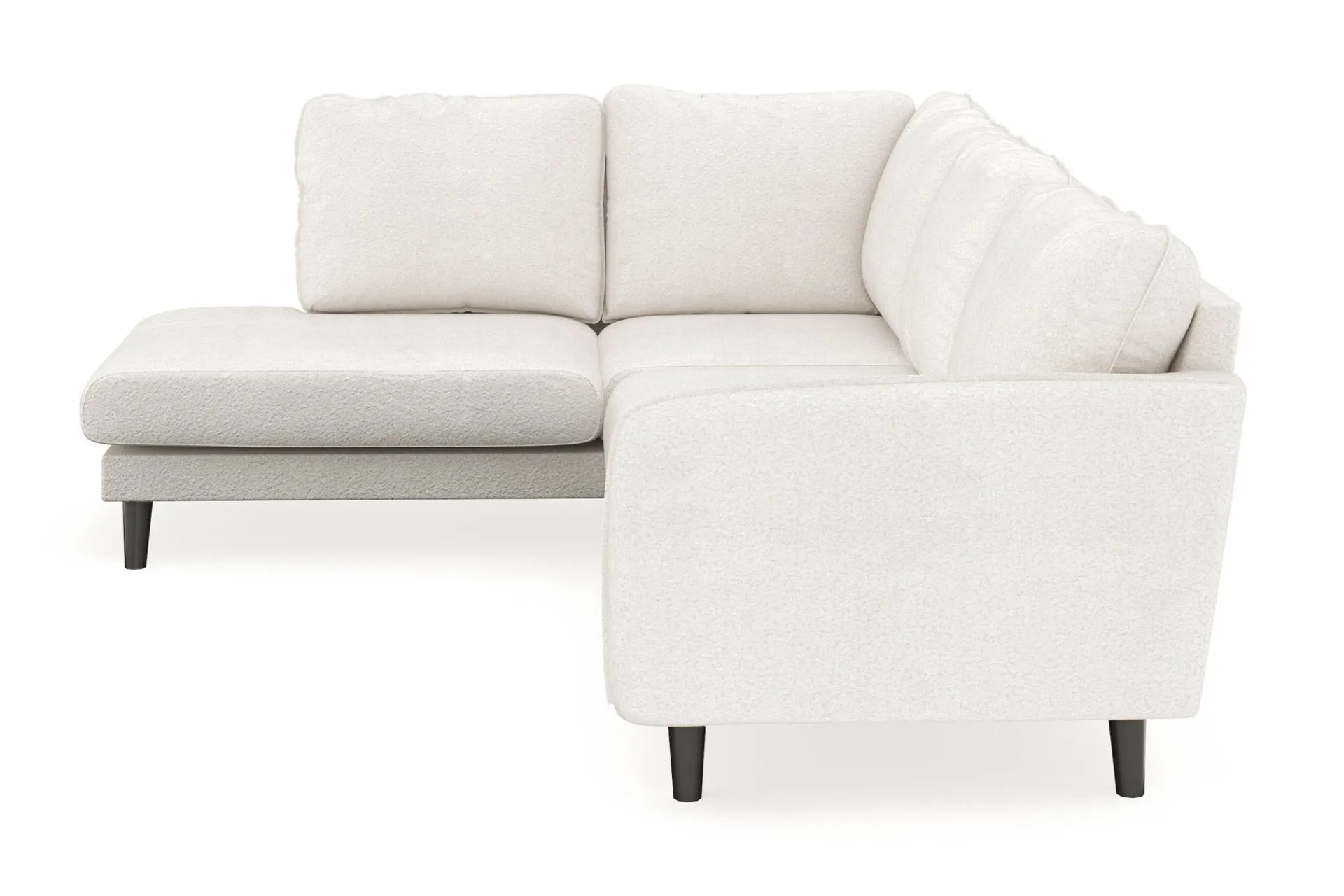 Scandi Days Trend Lyx 4-seters Venstrevendt L-formet Sjeselongsofa i Bouclé