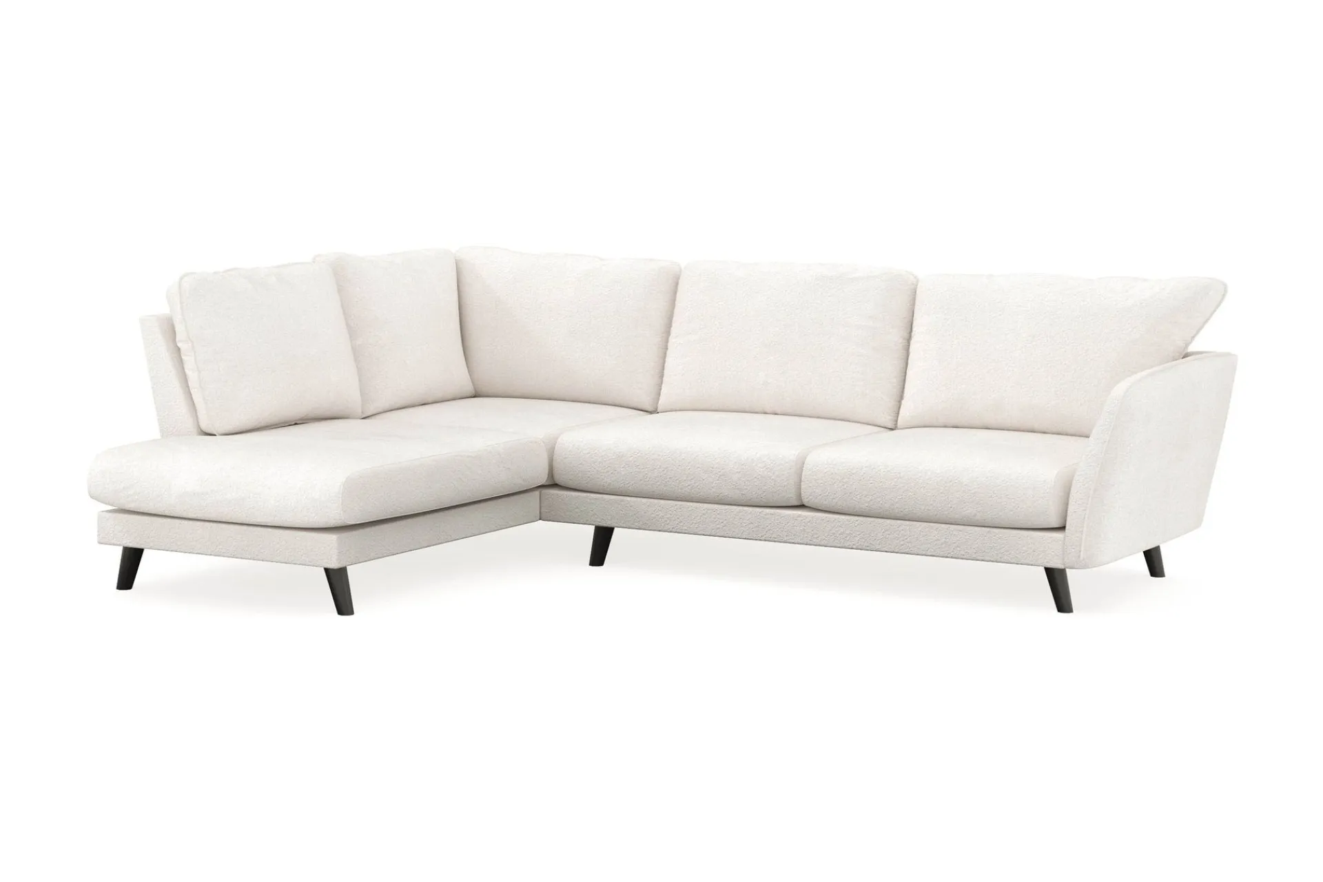 Scandi Days Trend Lyx 4-seters Venstrevendt L-formet Sjeselongsofa i Bouclé