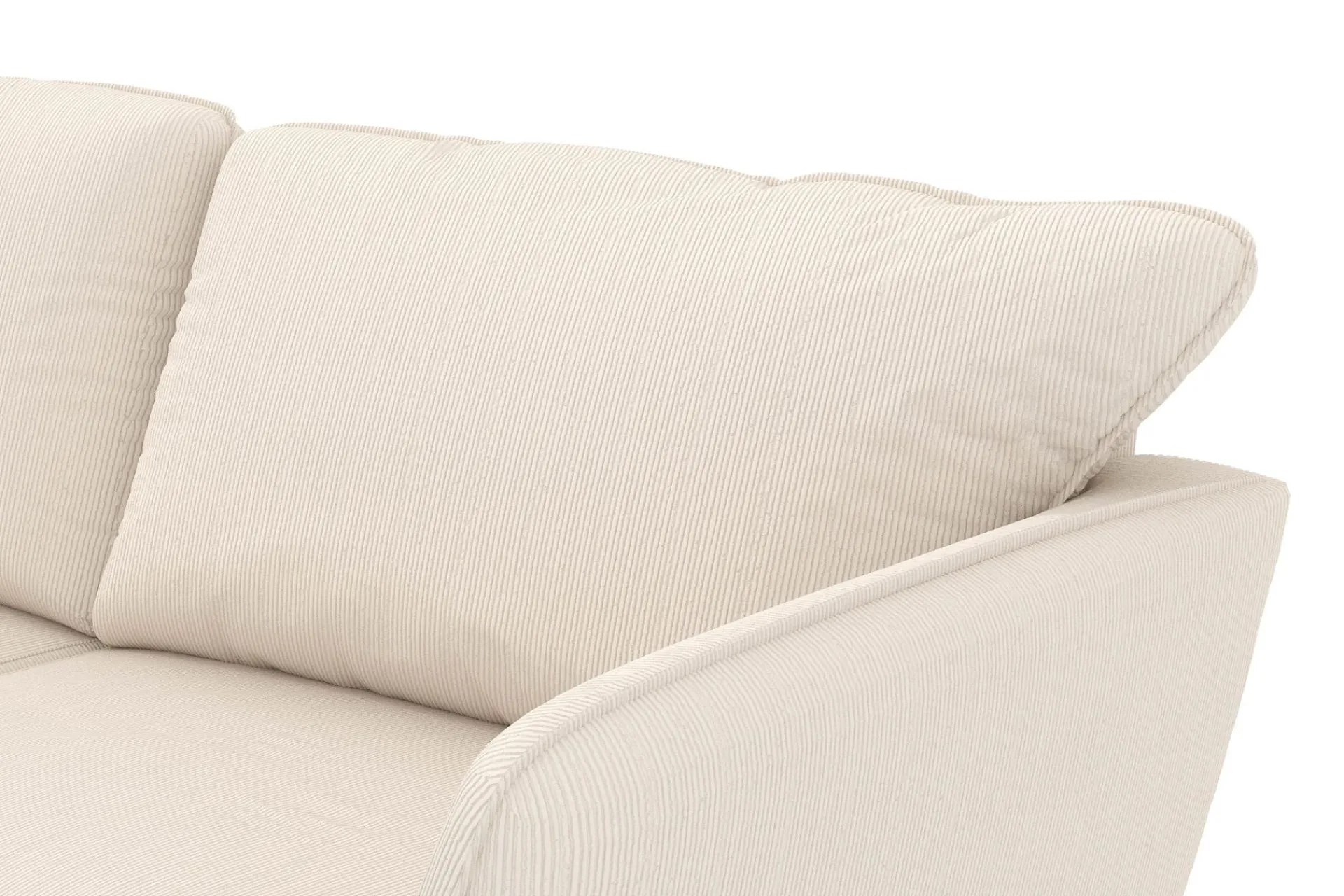 Scandi Days Sofa Med Sjeselong-Trend Lyx 4-seters Venstrevendt L-formet Sjeselongsofa i Manchester Beige