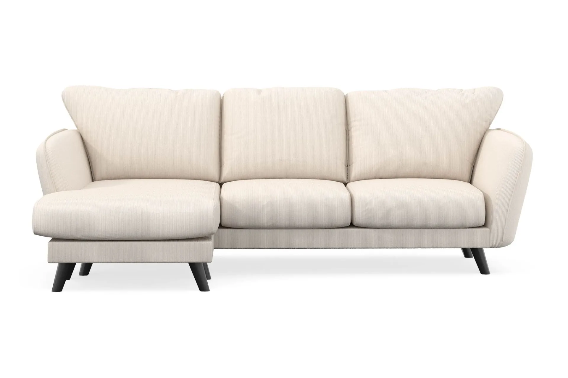 Scandi Days Sofa Med Sjeselong-Trend Lyx 3-seters Venstrevendt L-formet Sjeselongsofa i Manchester Beige