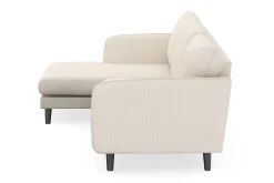 Scandi Days Sofa Med Sjeselong-Trend Lyx 3-seters Venstrevendt L-formet Sjeselongsofa i Manchester Beige