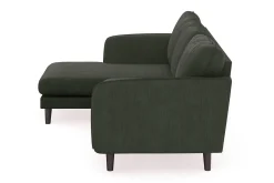 Scandi Days Trend Lyx 4-seters Venstrevendt L-formet Sjeselongsofa i Fløyel