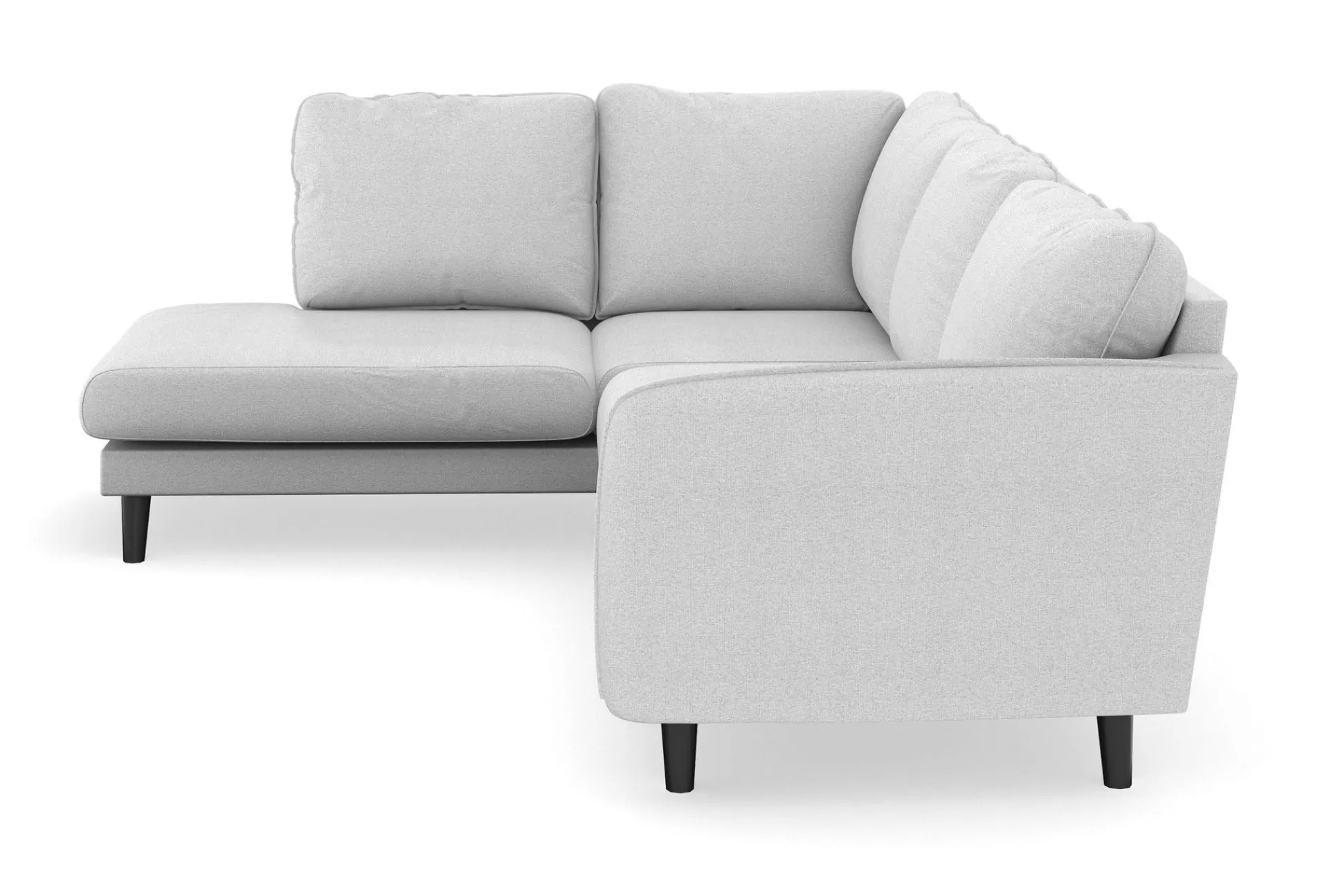 Scandi Days Sofa Med Sjeselong-Trend Lyx 4-seters Venstrevendt L-formet Sjeselongsofa i Stoff Lysegrå