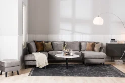 Scandi Days Trend 4-seters Høyrevendt U-formet Sofa med Divan og Sjeselong i Fløyel
