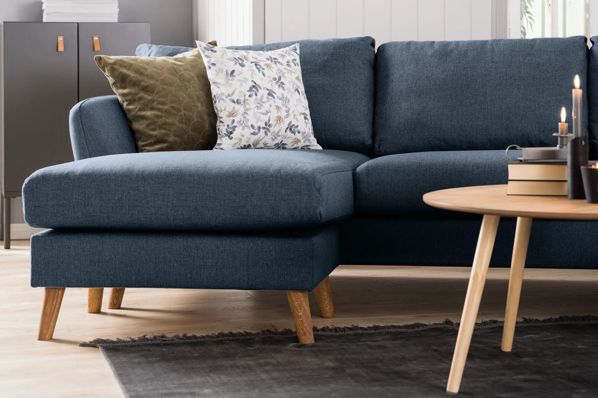 Scandi Days Trend 4-seters Høyrevendt U-formet Sofa med Divan og Sjeselong i Stoff