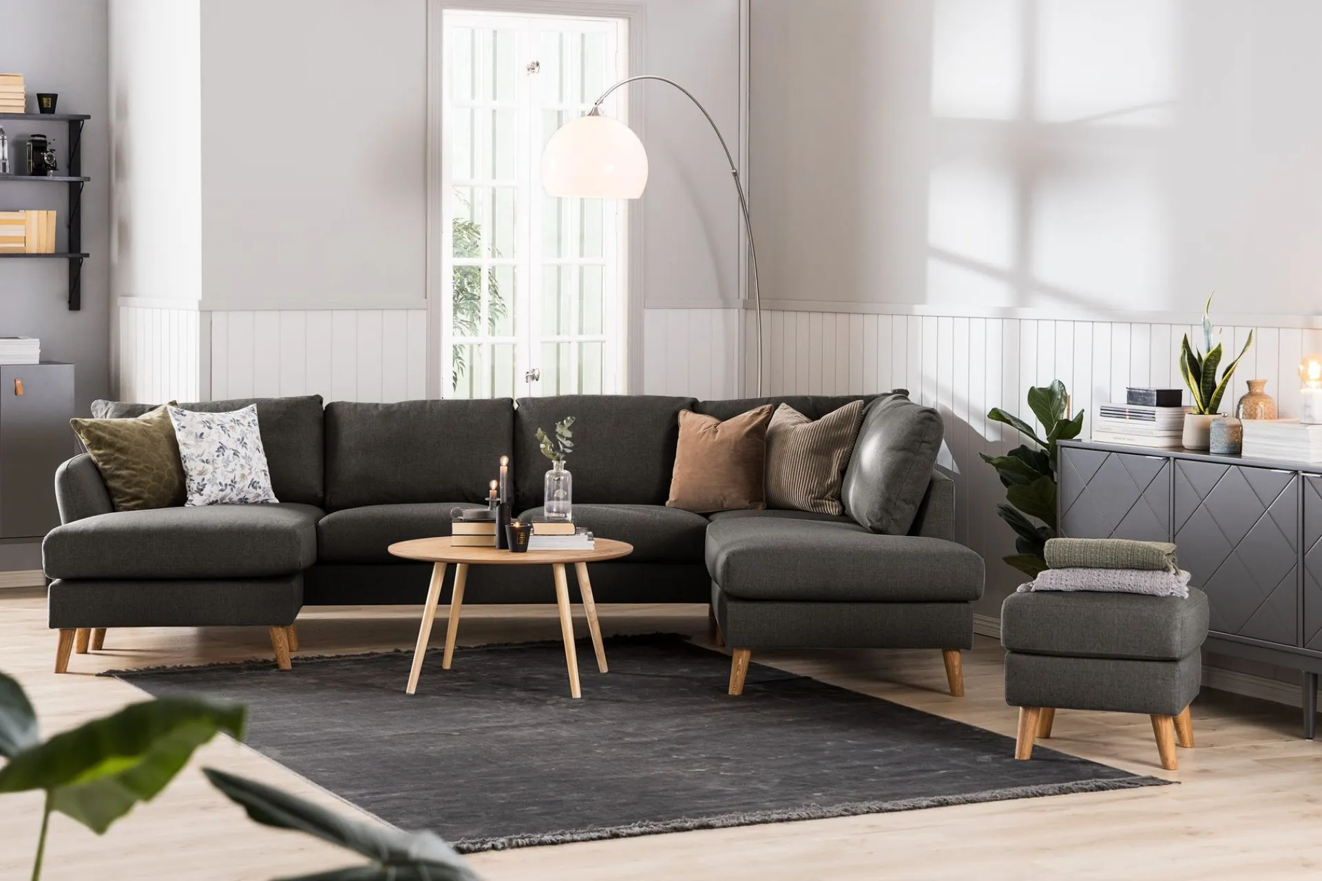 Scandi Days Trend 4-seters Venstrevendt L-formet Sjeselongsofa i Stoff