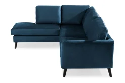 Scandi Days Trend 4-seters Venstrevendt L-formet Sjeselongsofa i Fløyel